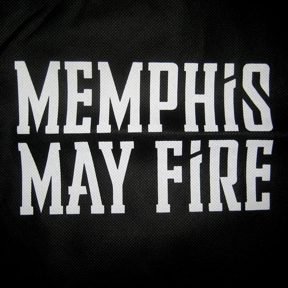 MEMPHIS MAY FIRE 2014 Black Drawstring Bag NEW - Picture 2 of 5